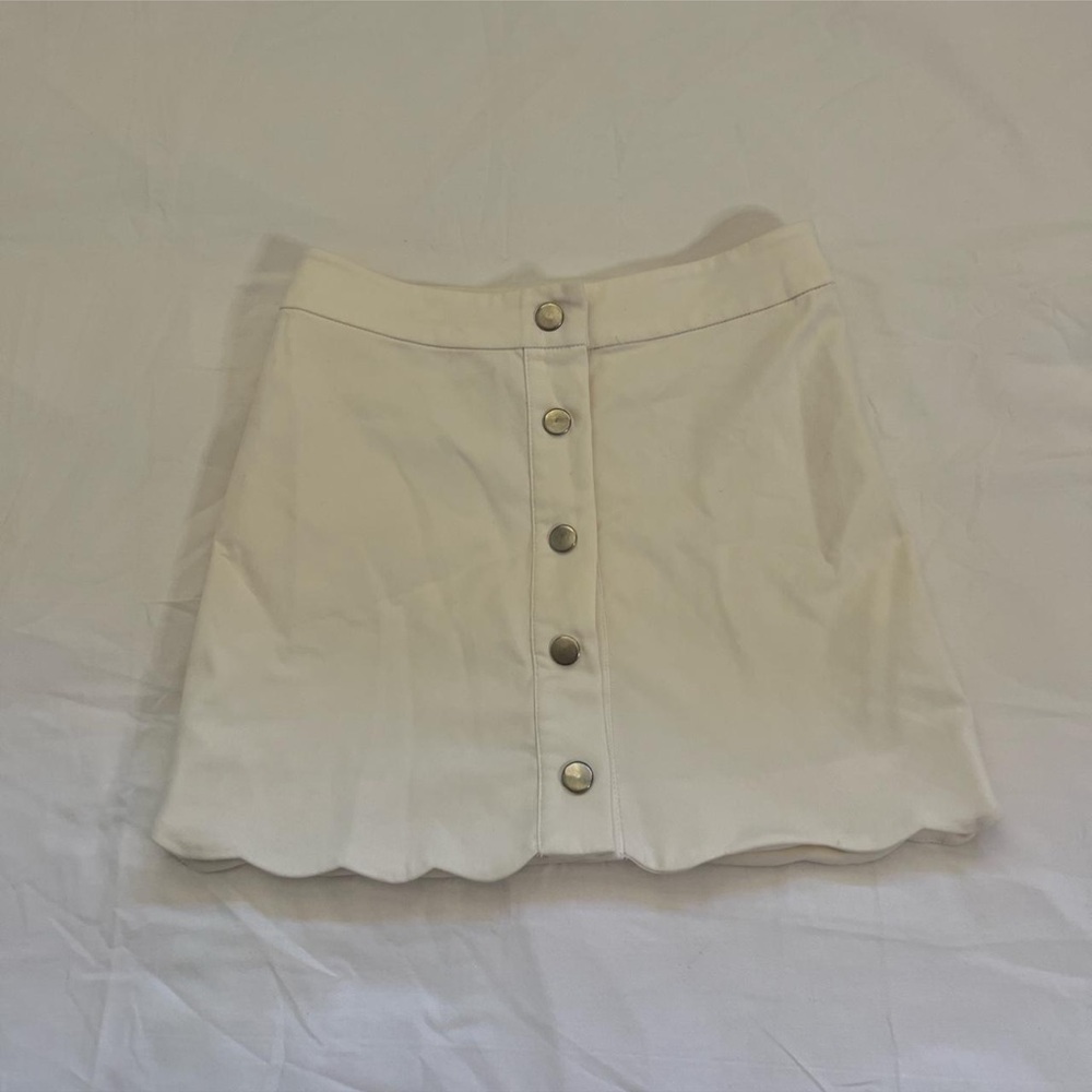 WHITE BUTTON UP SKIRT